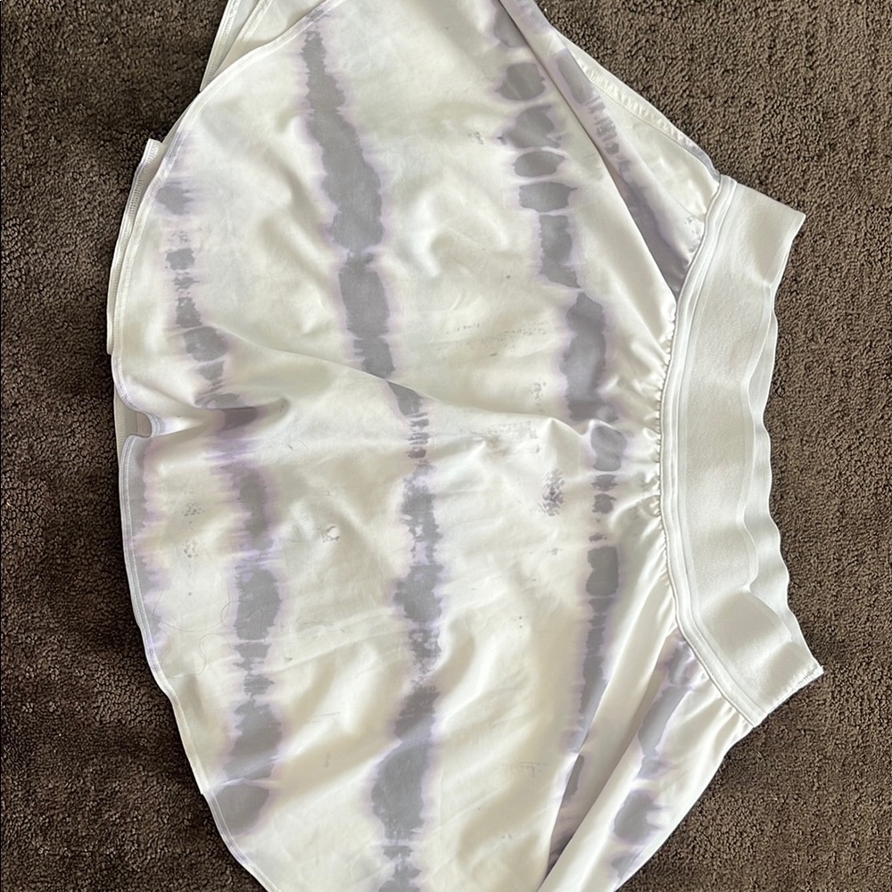 White and Gray Tie-Dye Skirt